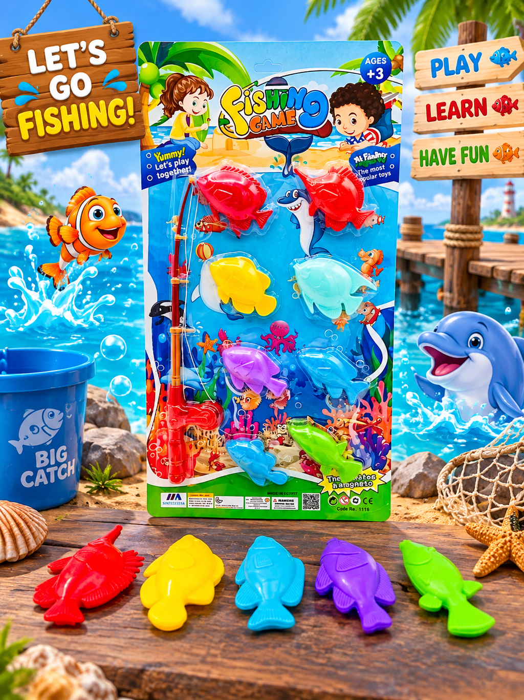 Large Fishing Card Set