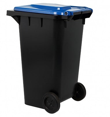 Black Basket with Blue Lid